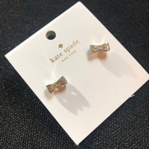 NWT Kate Spade Silver Bow Earrings